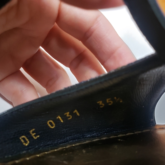 LOUIS VUITTON Monogram Denim Wedge Sandals, Size 35.5 - Picture 6 of 9